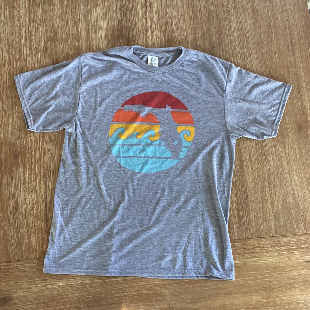 Sunshine State Goods Kids’ Gray Crewneck Florida Logo T-Shirt